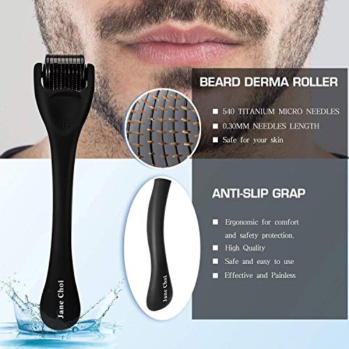 Activador de Crecimiento de Barba Beard Care Kit para el rápido Crecimiento y el Engrosamiento de la Barba con el Rodillo de Barba