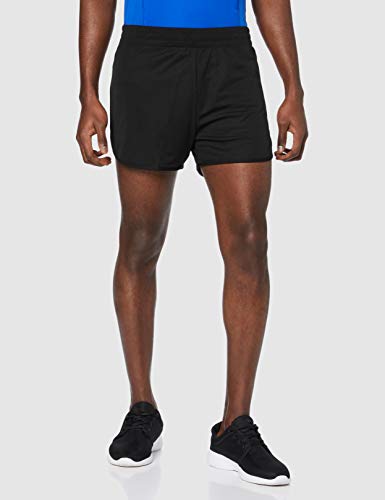 Activewear Pantalón Corto con Mallas de Deporte Hombre, Negro (Black/grey Marl), 52 (Talla del fabricante: Large)