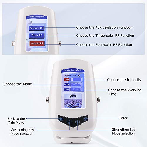 【Actualizado】40K Cavitación Ultrasónica Máquina,Máquina adelgazante 3 en 1 con RF para eliminación de grasa, estiramiento de la piel contra la pérdida de peso contra la celulitis