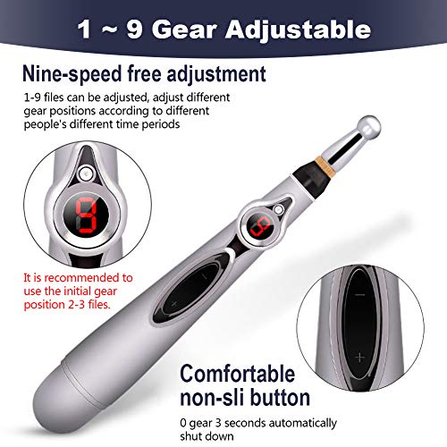 Acupuntura Masaje Pen, Bolígrafo de acupuntura, Masaja Eléctrica Acupuntura, Meridian Energy Pen, Máquina De Acupuntura, Masajeador Eléctrico Meridian Acupoint Energy Massager Para Aliviar el Dolor