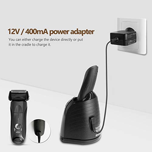 Adaptador de CA Cargador 12V para Epil de seda de Braun 7 9 3 5 1 Afeitadora eléctrica 3040s 3080s 5380 5580 5780 9296cc 9297cc 9240s 7899cc 7840s 7865 7840s 5030s 190s Maquinilla de afeitar eléctrica