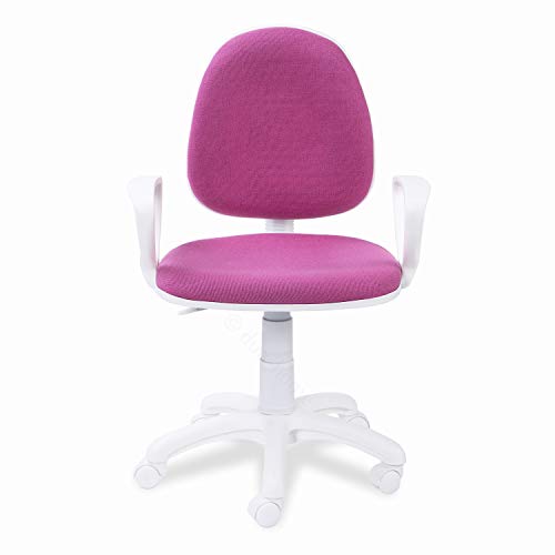 Adec - Dolphin, Silla de Escritorio giratoria, Silla Juvenil de Oficina, Color Rosa, Medidas: 54 cm (Ancho) 54 cm  (Fondo) x 79-91 cm (Alto)