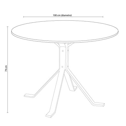 Adec Group Due-Home 2454140031 - Mesa de Comedor Ginebra - Color - Cromado-Transparente
