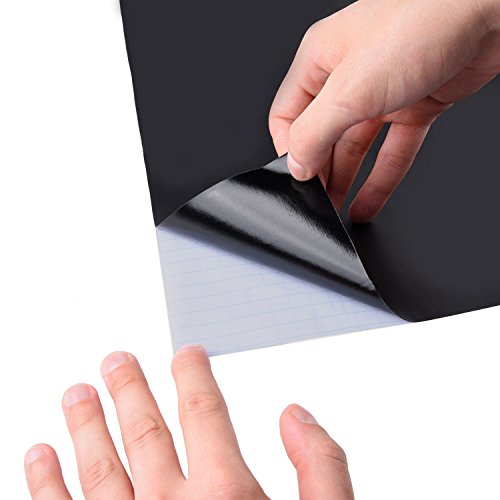 Adhesivo Tiza Papel 3 Paquete de 198 x 46 cm con 10 Tizas y borrador de tela – cortado en cualquier forma y se aplican – Personalizable y extraíble – Ideal para mensajes, listas de tareas pendientes, etiquetado, dibujos, cotizaciones, letras, etcétera, et