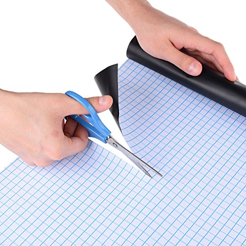 Adhesivo Tiza Papel 3 Paquete de 198 x 46 cm con 10 Tizas y borrador de tela – cortado en cualquier forma y se aplican – Personalizable y extraíble – Ideal para mensajes, listas de tareas pendientes, etiquetado, dibujos, cotizaciones, letras, etcétera, et