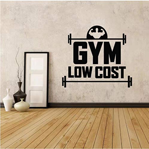 Adhesivos De Pared Art Fitness Low Cost Gym Decoración Adhesivo De Pared Vinilo Calcomanía Mural Motivacional Inspirador 42X37Cm