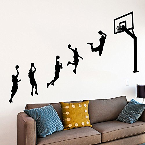 Adhesivos de pared arte mural decoración creativa impermeable extraíble Hombres Dormitorio wall sticker arte de pared muebles de dormitorio habitaciones Dormitorio amueblado Póster de baloncesto