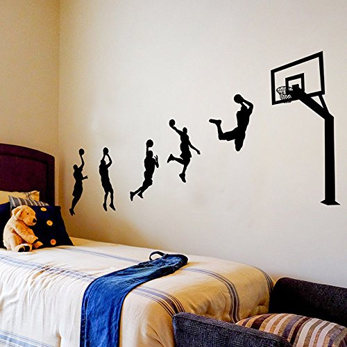 Adhesivos de pared arte mural decoración creativa impermeable extraíble Hombres Dormitorio wall sticker arte de pared muebles de dormitorio habitaciones Dormitorio amueblado Póster de baloncesto