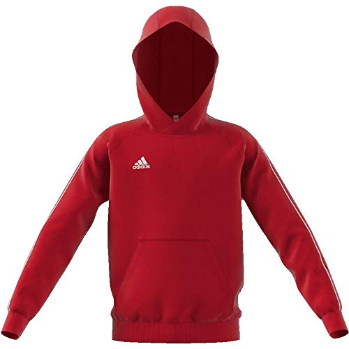 Adidas CORE18 Hoody Y Sudadera con Capucha, Unisex Niños, Rojo (Power Red/White), 15-16 años (Talla del Fabricante 176)