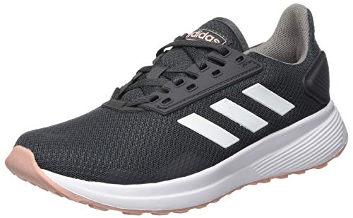 adidas Duramo 9, Zapatillas para Correr para Mujer, Grey Six/FTWR White/Pink Spirit, 38 2/3 EU