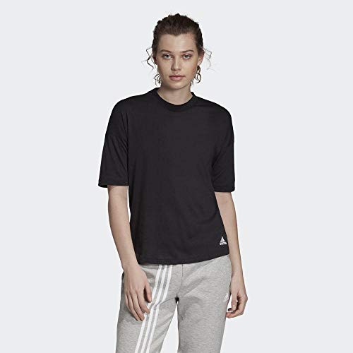 adidas Must Haves 3-Stripes T-Shirt W Camiseta, Mujer, Negro (Black/White), M