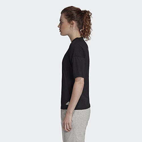 adidas Must Haves 3-Stripes T-Shirt W Camiseta, Mujer, Negro (Black/White), M