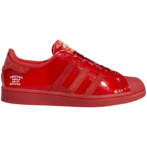 adidas Originals Superstar Tenis para mujer, Rojo (Rojo exuberante/blanco nube/rojo exuberante), 43 EU