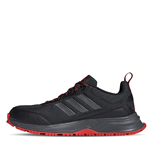Adidas Rockadia Trail 3.0, Zapatillas Running Hombre, Negro (Core Black/Night Met./Active Red), 48 EU