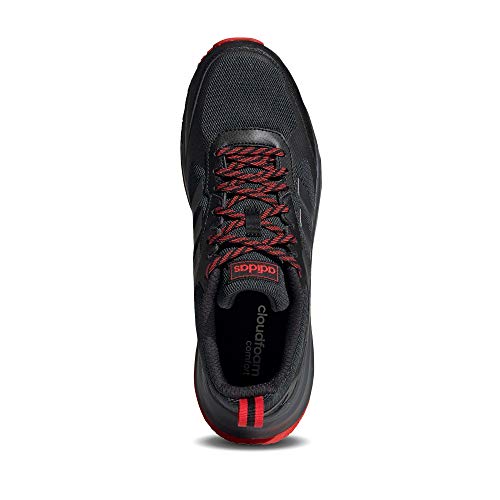 Adidas Rockadia Trail 3.0, Zapatillas Running Hombre, Negro (Core Black/Night Met./Active Red), 48 EU