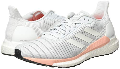 adidas Solar Glide 19, Zapatillas de Correr por Carretera. para Mujer, Bleu Glace Blanc Rose Fuschia, 38 2/3 EU