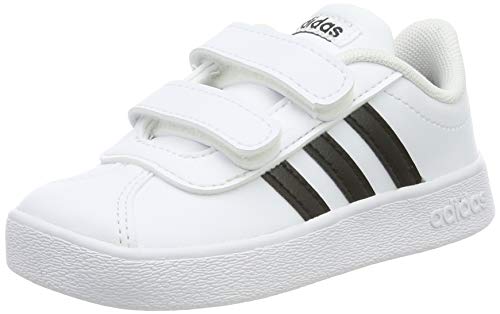 adidas VL Court 2.0 CMF I, Zapatillas de Gimnasia Unisex bebé, Blanco (FTWR White/Core Black/FTWR White FTWR White/Core Black/FTWR White), 26.5 EU