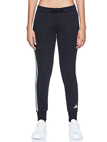 adidas W Must Haves 3-Stripe French Terry Pant Pantalones, Mujer, Negro (Black/White), XL