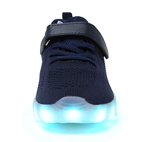 Adituob - Zapatillas luminosas para niños (niños pequeños/niños grandes), color Azul, talla 36 EU
