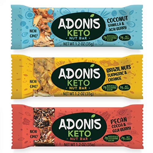 Adonis Low Sugar Barritas de Nuez con Poco Azúcar - Selección Mixta | 100% Natural, Baja en Carbohidratos, Sin Gluten, Vegano, Paleo, Keto (5)