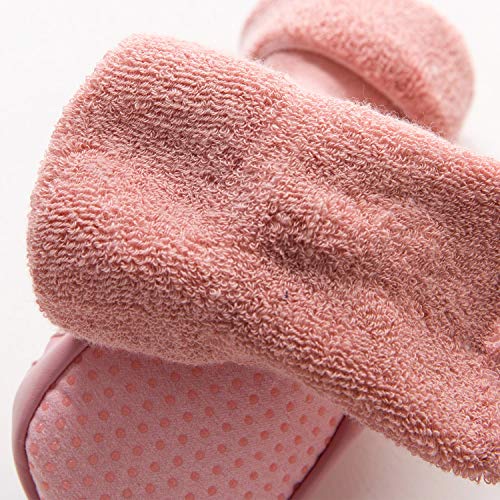 Adorel Calcetines Zapatos Antideslizantes Forros Bebé 2 Pare Pink Conejo & Oso 21-22 (Tamaño del Fabricante 14)