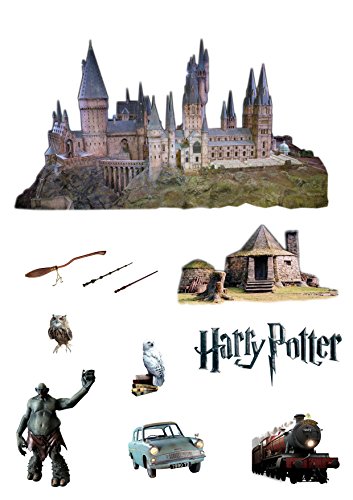 Adorno para torta comestible, diseño escena en relieve de Harry Potter,  fácil de usar