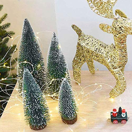 Adornos en Miniatura de Navidad Mini Figuras de Estilo de Navidad Árbol de Navidad de Papá Noel Decoración de Navidad de Dibujos Animados Lindo para Decoración de Fiesta de Jardín para el Hogar