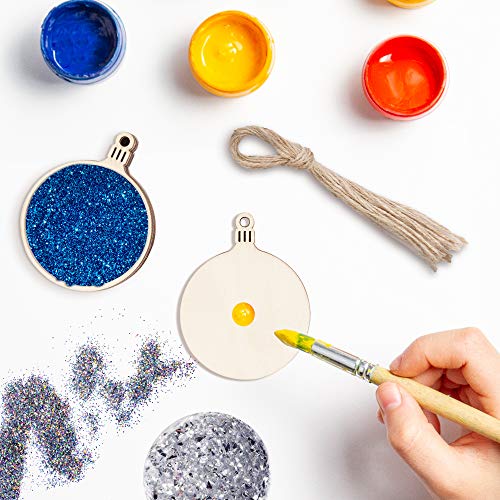 Adornos Navideños de Madera - Perfectos para adornos de árboles de Navidad, manualidades, pirograbado y año nuevo.