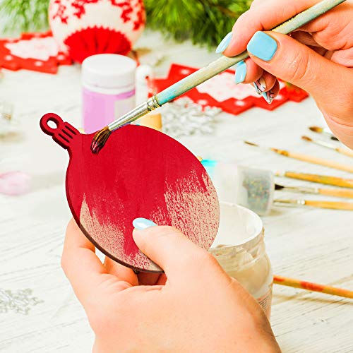 Adornos Navideños de Madera - Perfectos para adornos de árboles de Navidad, manualidades, pirograbado y año nuevo.