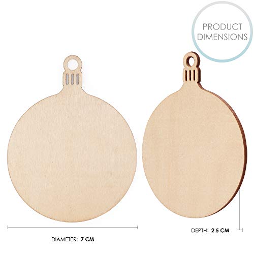 Adornos Navideños de Madera - Perfectos para adornos de árboles de Navidad, manualidades, pirograbado y año nuevo.