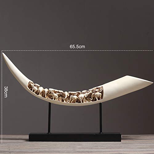 Adornos para la Sala de Estar Retro de Resina sintética de Marfil Estudio Ornamentos del Escritorio de Oficina Muebles de Dormitorio Retro Adornos Porche,L