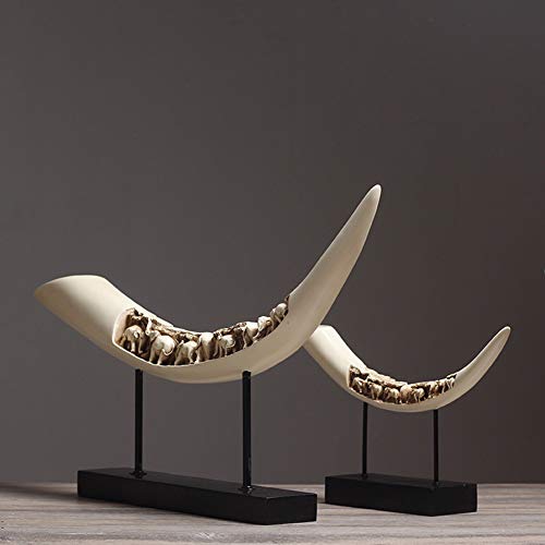 Adornos para la Sala de Estar Retro de Resina sintética de Marfil Estudio Ornamentos del Escritorio de Oficina Muebles de Dormitorio Retro Adornos Porche,L