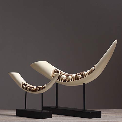 Adornos para la Sala de Estar Retro de Resina sintética de Marfil Estudio Ornamentos del Escritorio de Oficina Muebles de Dormitorio Retro Adornos Porche,L