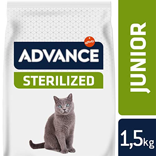 Advance 921598 Junior Sterilized - Pienso para Gatos esterilizados de hasta 2 años de Edad - 1.5 kg