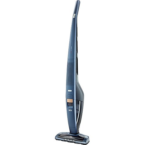 AEG CX8-2-95IM Aspiradora Escoba Sin Cable y de Mano (Sin Bolsa, hasta 95 Minutos, 2 Velocidades, Cepillo 180º, 80dB de Ruido, Depósito 0.8L, Función Limpieza Cepillo, Luces Cepillo LED, Azul)