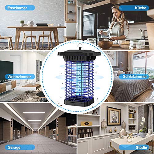 Aerb Lámpara Antimosquitos Eléctrico, LED Mosquito Lámpara Trampa, 18W de Luz UV, 4000V Potencia de Alto Voltaje, Matar Mosquitos, Moscas, Polillas, para hogar