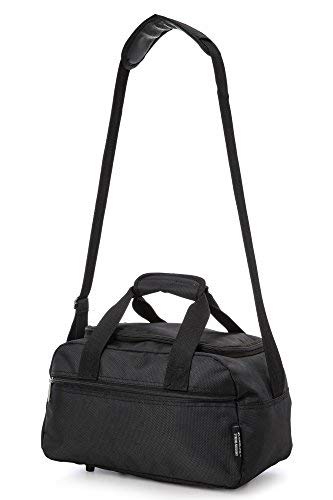 Aerolite Holdall Maximum Ryanair Hand Luggage Cabin Sized Flight Shoulder Bag Equipaje de Mano, 35 cm, 14 Liters, Negro (Black)