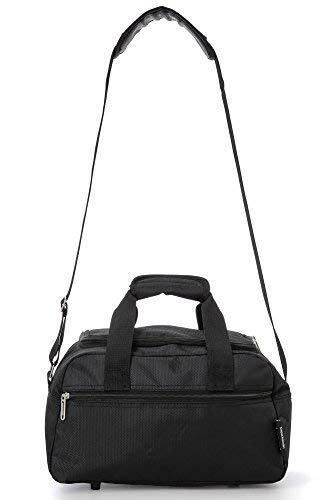Aerolite Holdall Maximum Ryanair Hand Luggage Cabin Sized Flight Shoulder Bag Equipaje de Mano, 35 cm, 14 Liters, Negro (Black)