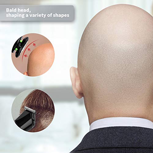 Afeitadora de Cabeza Calva 5 en 1 Cortapelos Rasuradora Maquinilla de Afeitar Afeitadora eléctrica hombre rotativa para uso en Húmedo y Seco Cinco Cabezales Recargable