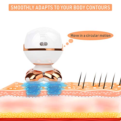 Afeitadora Eléctrica para Mujer - Liberex Removedor de Cabello Femenina, Recortadora Recargable de Precisión con 5 Cabezales Flotantes, Afeitadora Corporal para Brazos Piernas Bikini