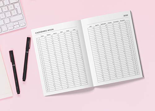 Agenda 2019-2020: 18 meses: Organiza tu día - Agenda semanal - julio 2019 a diciembre 2020 - español - Cheurón rosa