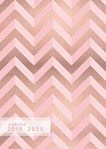 Agenda 2019-2020: 18 meses: Organiza tu día - Agenda semanal - julio 2019 a diciembre 2020 - español - Cheurón rosa