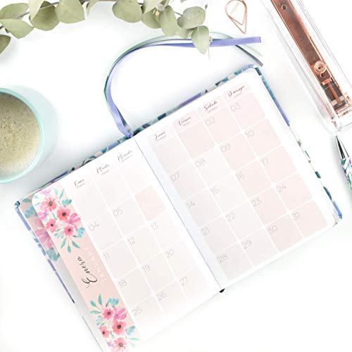 Agenda Académica 2020-2021 Anna - Día Página A6 - Tapa Dura En Tela - Takenote Agendas - Agenda Bilingüe Español - Inglés (A6)