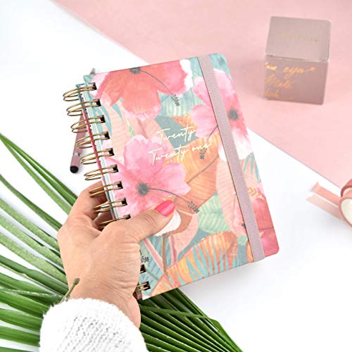 Agenda Académica 2020-2021 Shania- Semana Vista A6- Wireo- Tapa Dura en Tela- Takenote Agendas - Agenda Bilingüe Español- Inglés (A6)