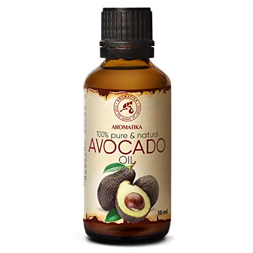 Aguacate Aceite 50ml - Persea Gratissima Oil - Sudáfrica - Prensado en Frío y Refinado - 100% Natural y Puro - Botella de Cristal - Avocado Oil