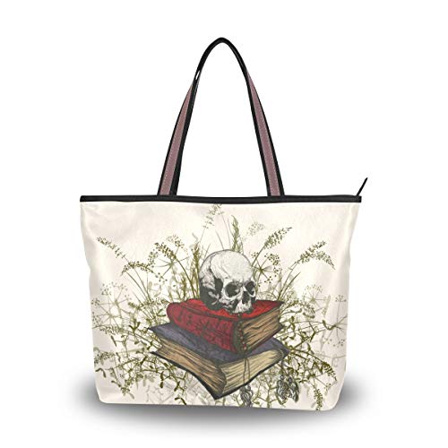 Ahomy - Bolso bandolera con diseño de calavera en la Occulta para llevar al aire libre, gimnasio, senderismo, picnic, viajes, playa, color Multicolor, talla L
