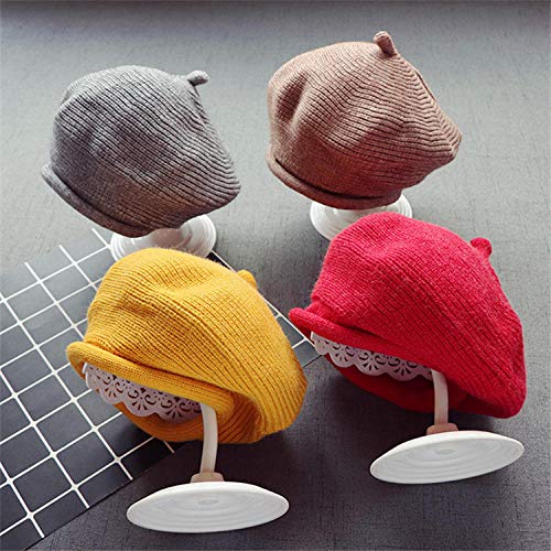 Aibccr Otoño e Invierno Sombrero de Calabaza Salvaje Rizado Sombrero de Lana para bebé-cúrcuma