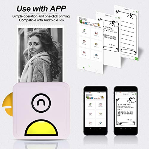 Aibecy-Impresora térmica de bolsillo Poooli Impresora inalámbrica inalámbrica de 58 mm 300dpi para imprimir etiquetas Listas Fotos Hacer diarios Planificador de cuentas manuales para Android iOS
