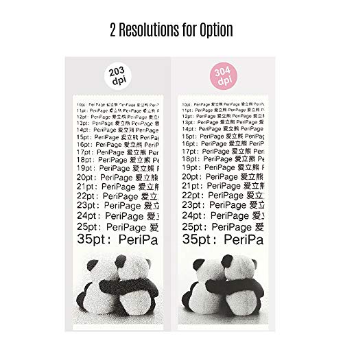 Aibecy PeriPage A8 Mini portátil de bolsillo Inalámbrico BT Impresora térmica Banco de potencia Función de clip Diseño Etiqueta de recibo Memo Etiqueta AR Foto Impresora de imágenes, 203 DPI