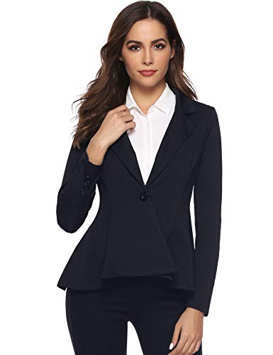 Aibrou Chaqueta de Traje para Mujer,Clásica Informal Blazers Elegante para Oficina